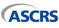 A blue and white logo for ascp